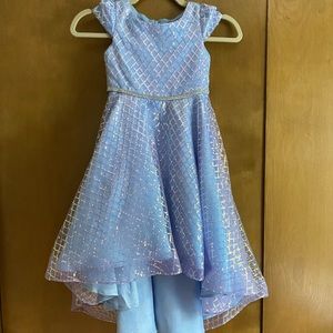 Rare Editions girl’s sequin hi-Low dress